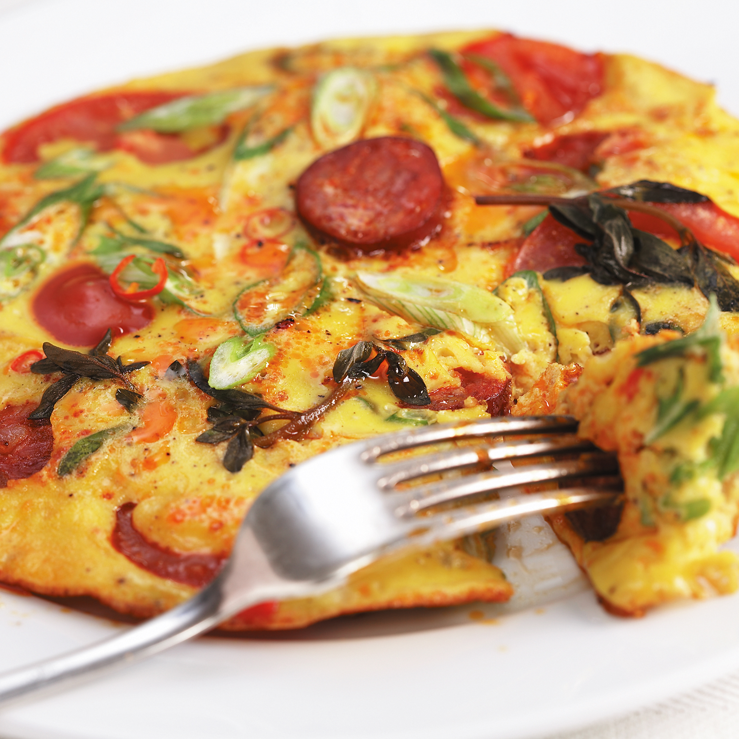 Tomat & Chorizo Omelett